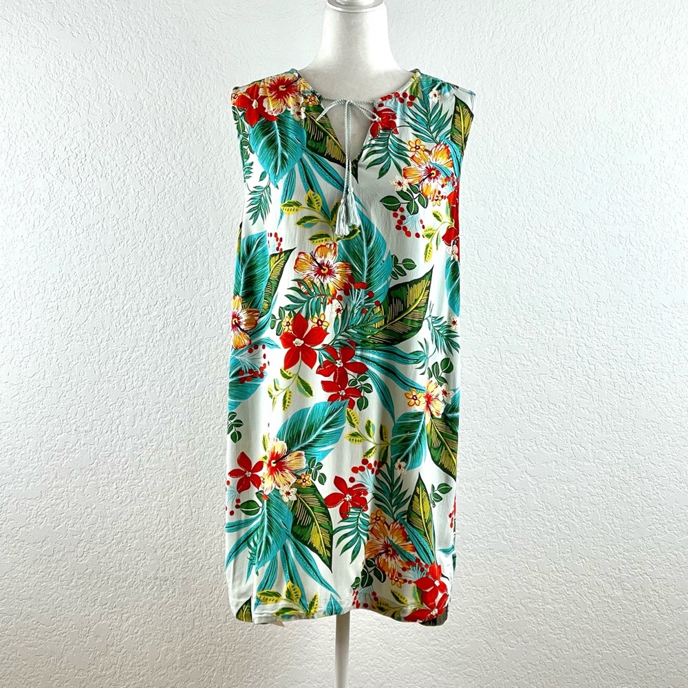 Beach Lunch Lounge Collection Floral Mini Dress Size Large